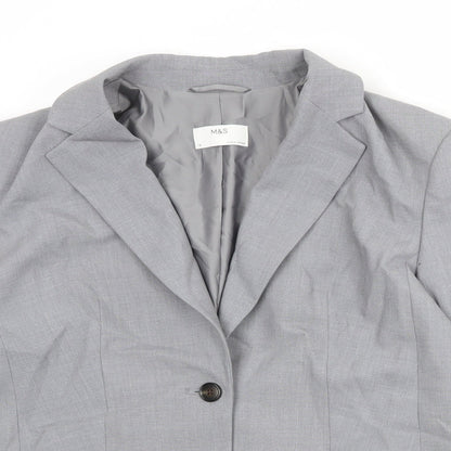 Womens UK Size 12 Marks and Spencer Regular Grey Suit Jacket