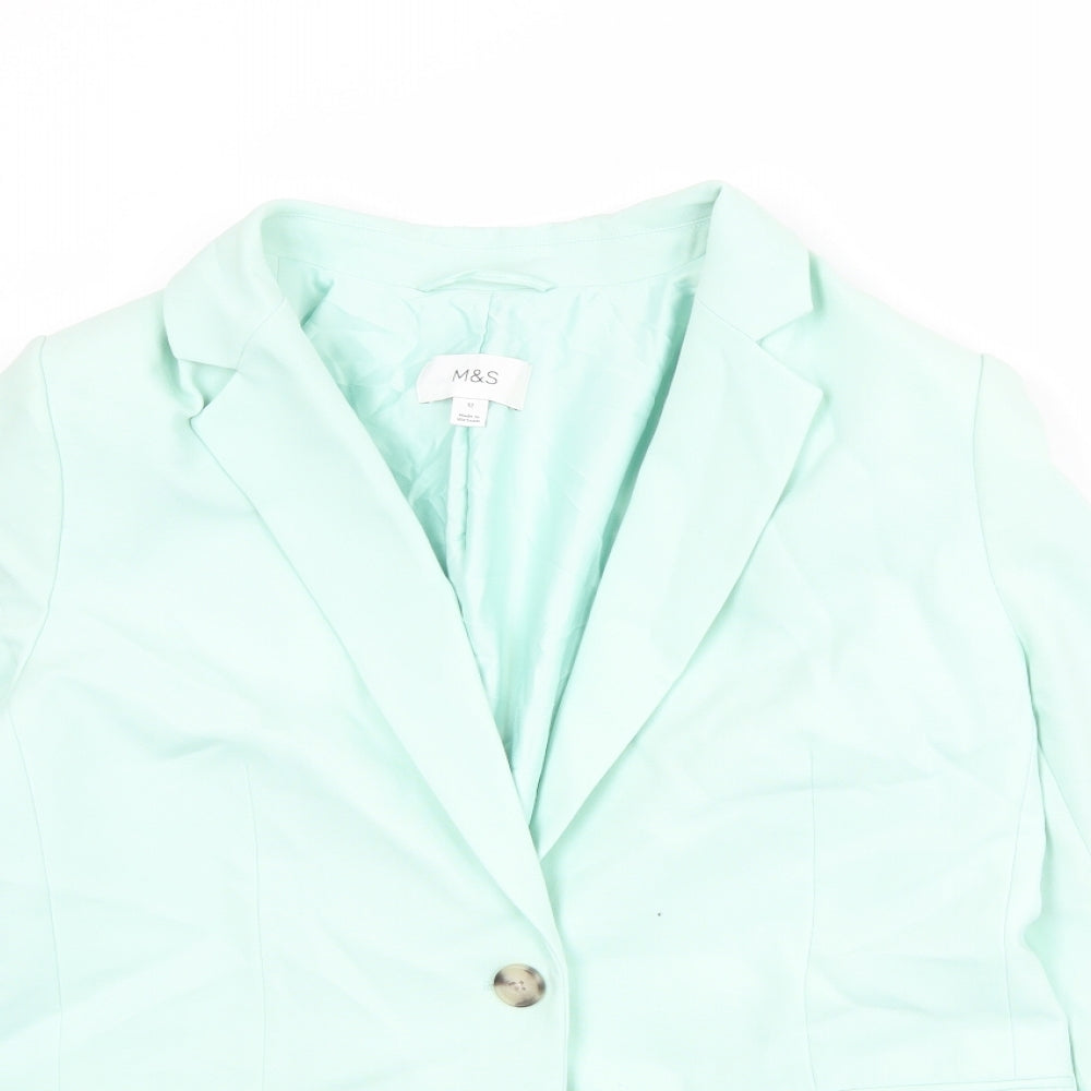 Womens UK Size 12 Marks and Spencer Regular Green Suit Jacket