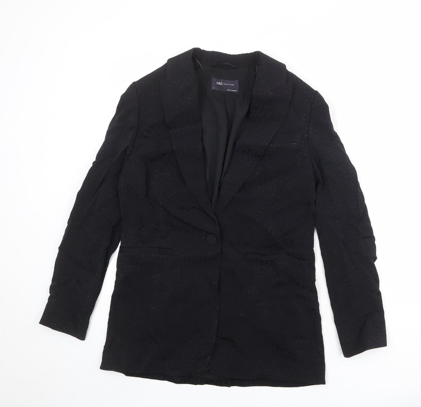 Womens UK Size 8 Marks and Spencer Regular Black Suit Jacket