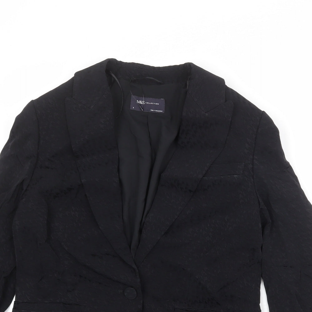 Womens UK Size 8 Marks and Spencer Regular Black Suit Jacket