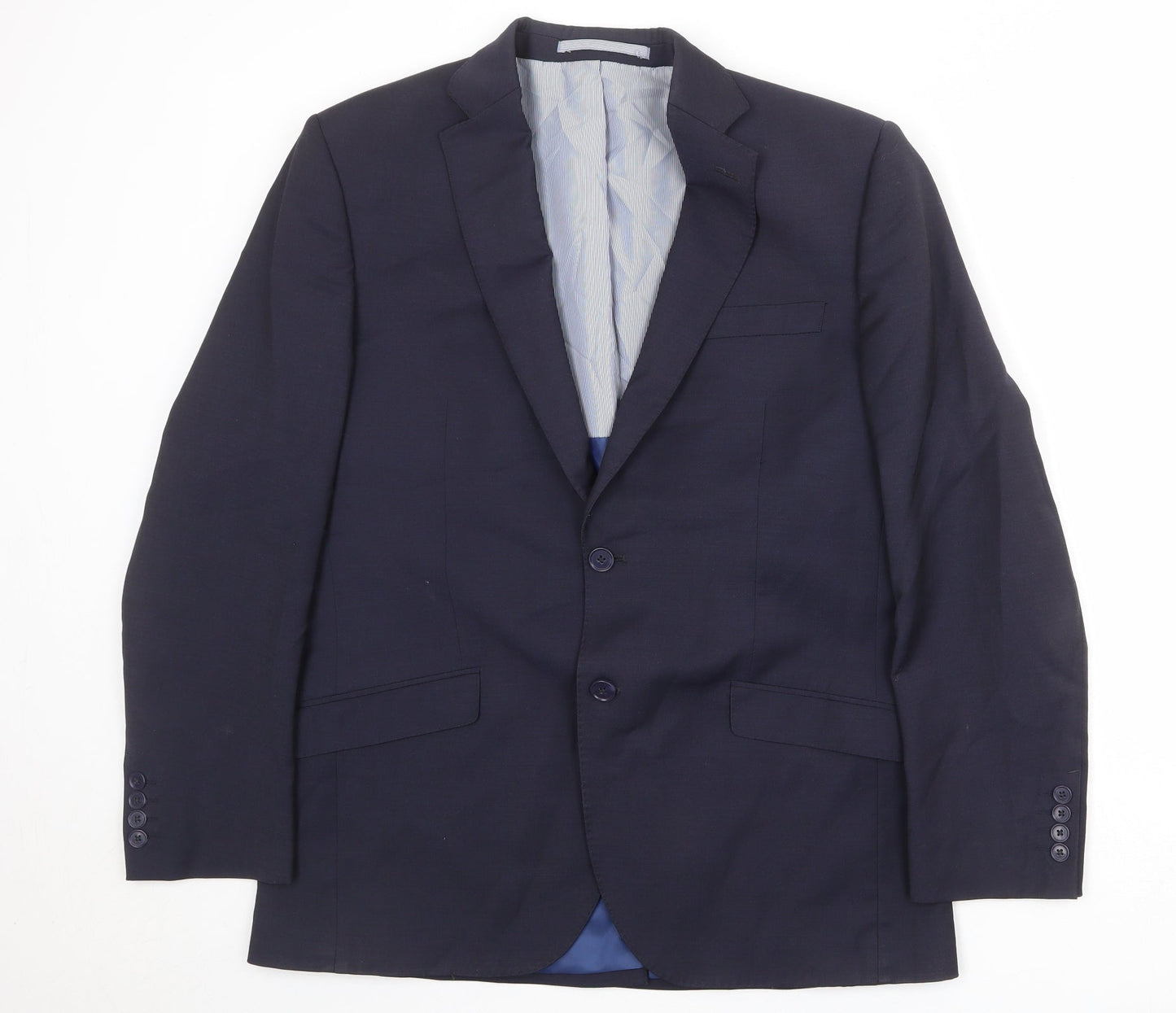 Mens UK Size 40 Marks and Spencer Regular Blue Suit Jacket