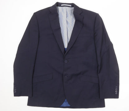 Mens UK Size 40 Marks and Spencer Regular Blue Suit Jacket