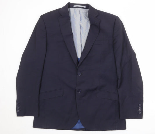 Mens UK Size 40 Marks and Spencer Regular Blue Suit Jacket