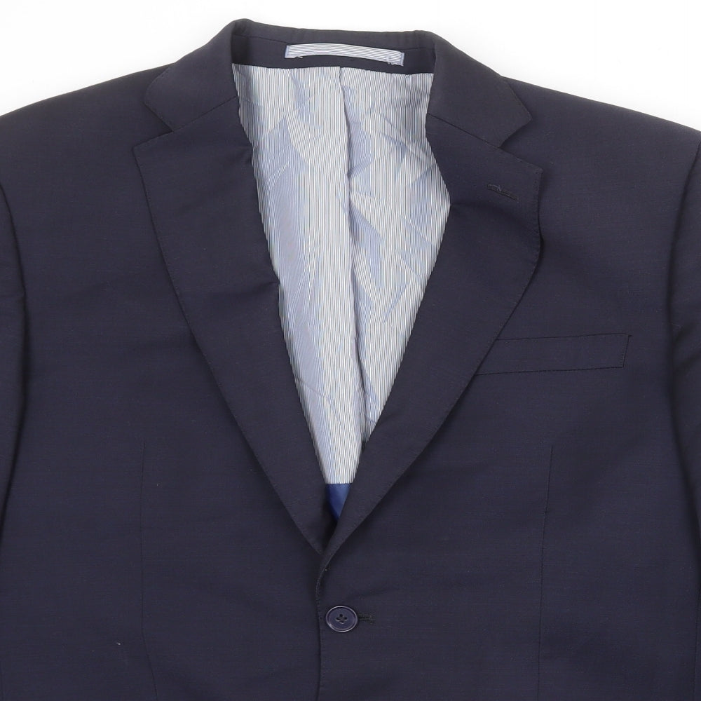 Mens UK Size 40 Marks and Spencer Regular Blue Suit Jacket