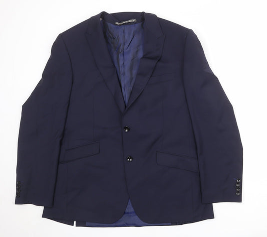 Autograph Mens Blue Polyester Jacket Suit Jacket Size 42 Regular