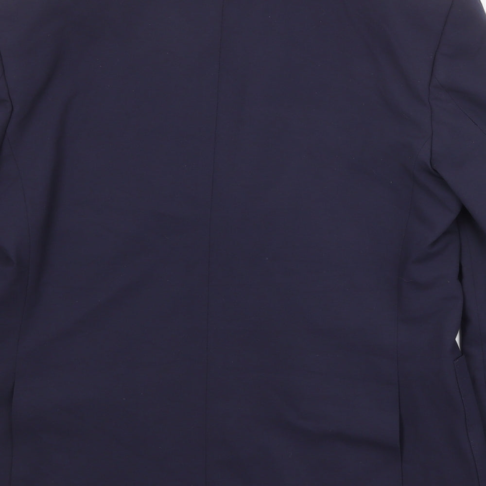 Autograph Mens Blue Polyester Jacket Suit Jacket Size 38 Regular