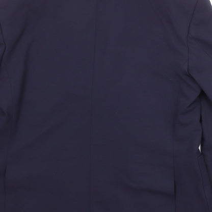 Autograph Mens Blue Polyester Jacket Suit Jacket Size 38 Regular