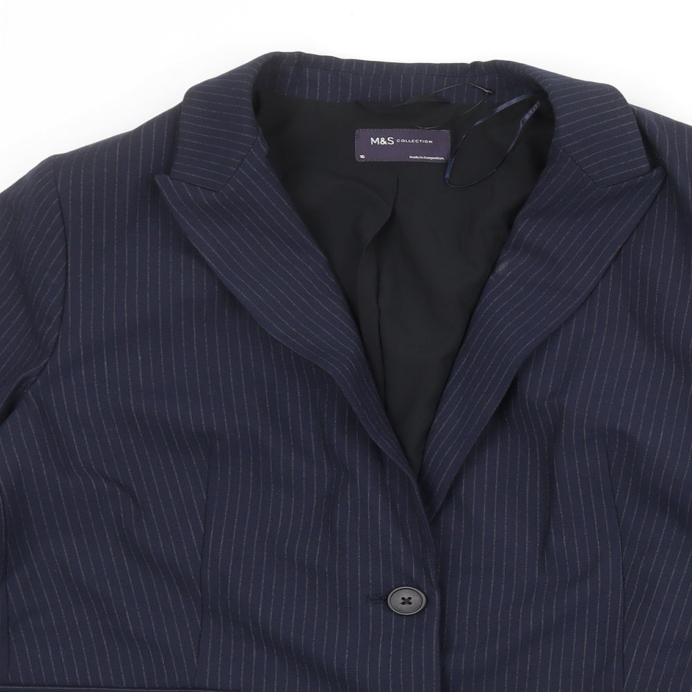 Womens UK Size 16 Marks and Spencer Regular Blue Suit Jacket