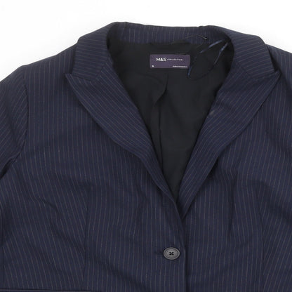Womens UK Size 16 Marks and Spencer Regular Blue Suit Jacket