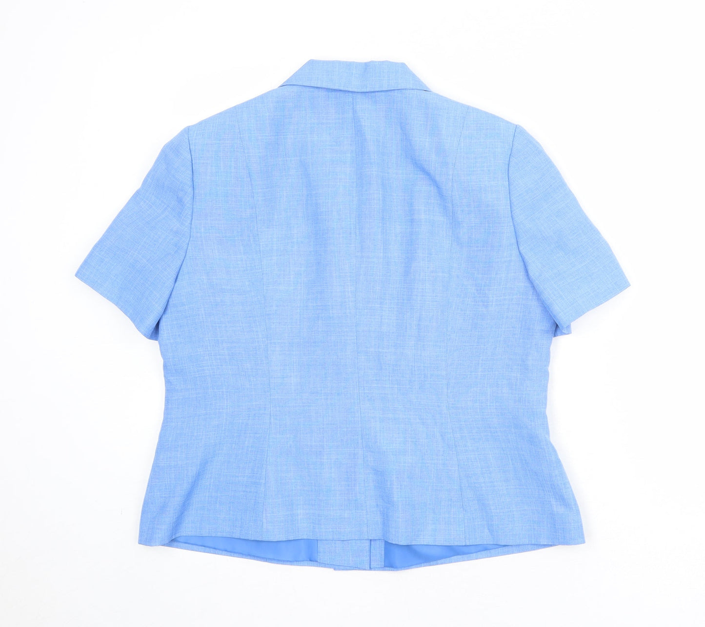 BHS Womens Blue Polyester Jacket Suit Top Size 16