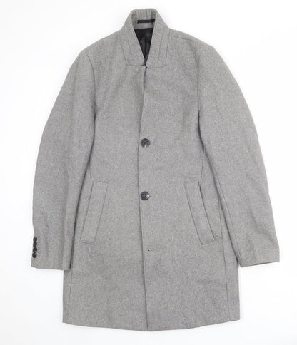 Mens UK Size 34 H&M Grey Overcoat