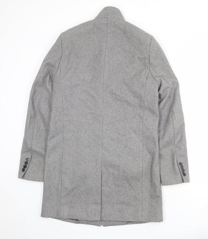 Mens UK Size 34 H&M Grey Overcoat