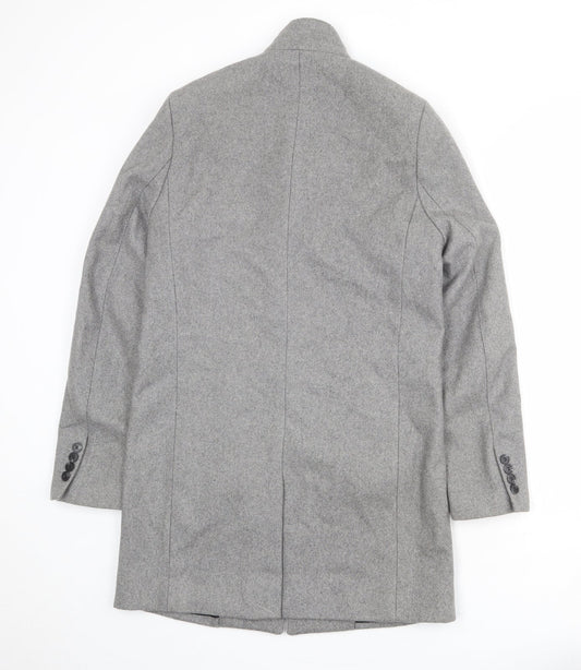 Mens UK Size 34 H&M Grey Overcoat