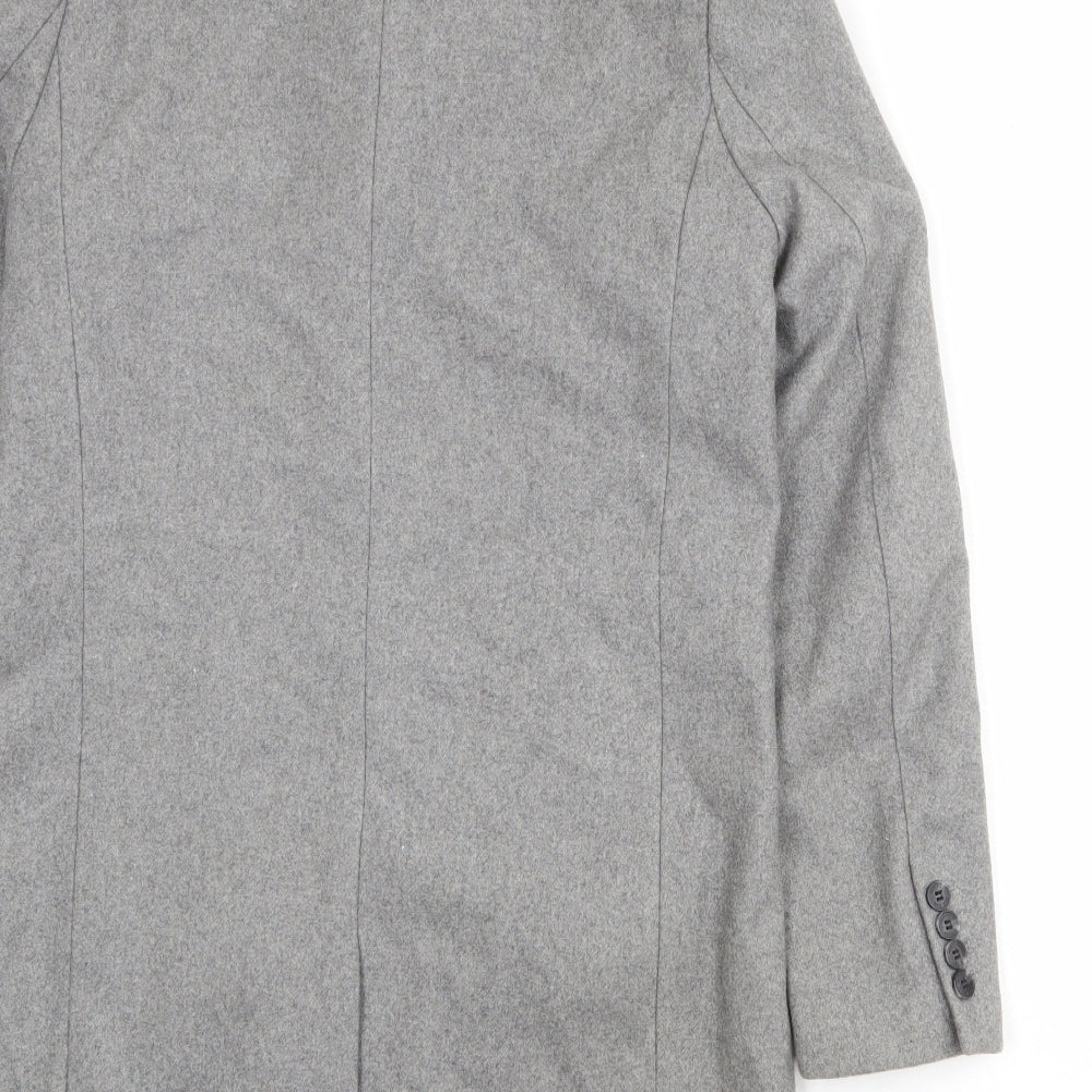 Mens UK Size 34 H&M Grey Overcoat