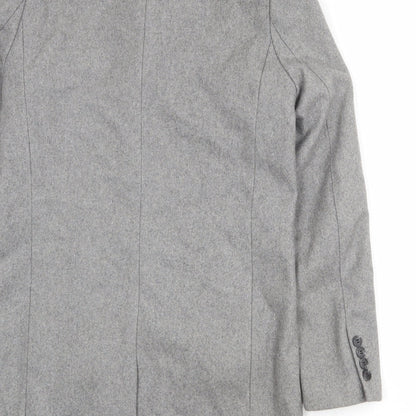Mens UK Size 34 H&M Grey Overcoat
