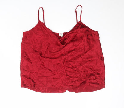 Womens UK Size 14 River Island Red Camisole Tank