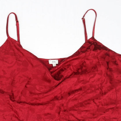 Womens UK Size 14 River Island Red Camisole Tank