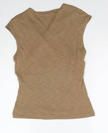 Womens UK Size 10 Marks and Spencer Brown Basic Blouse
