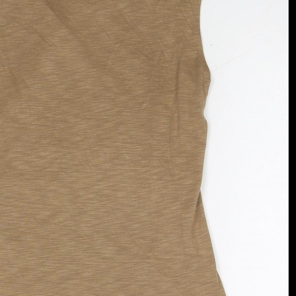 Womens UK Size 10 Marks and Spencer Brown Basic Blouse