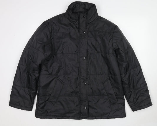 Vincelli Womens Black Jacket Size M Zip