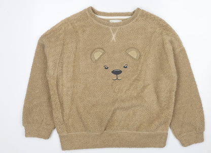 Womens UK Size S Marks and Spencer Brown Pullover Sweatshirt