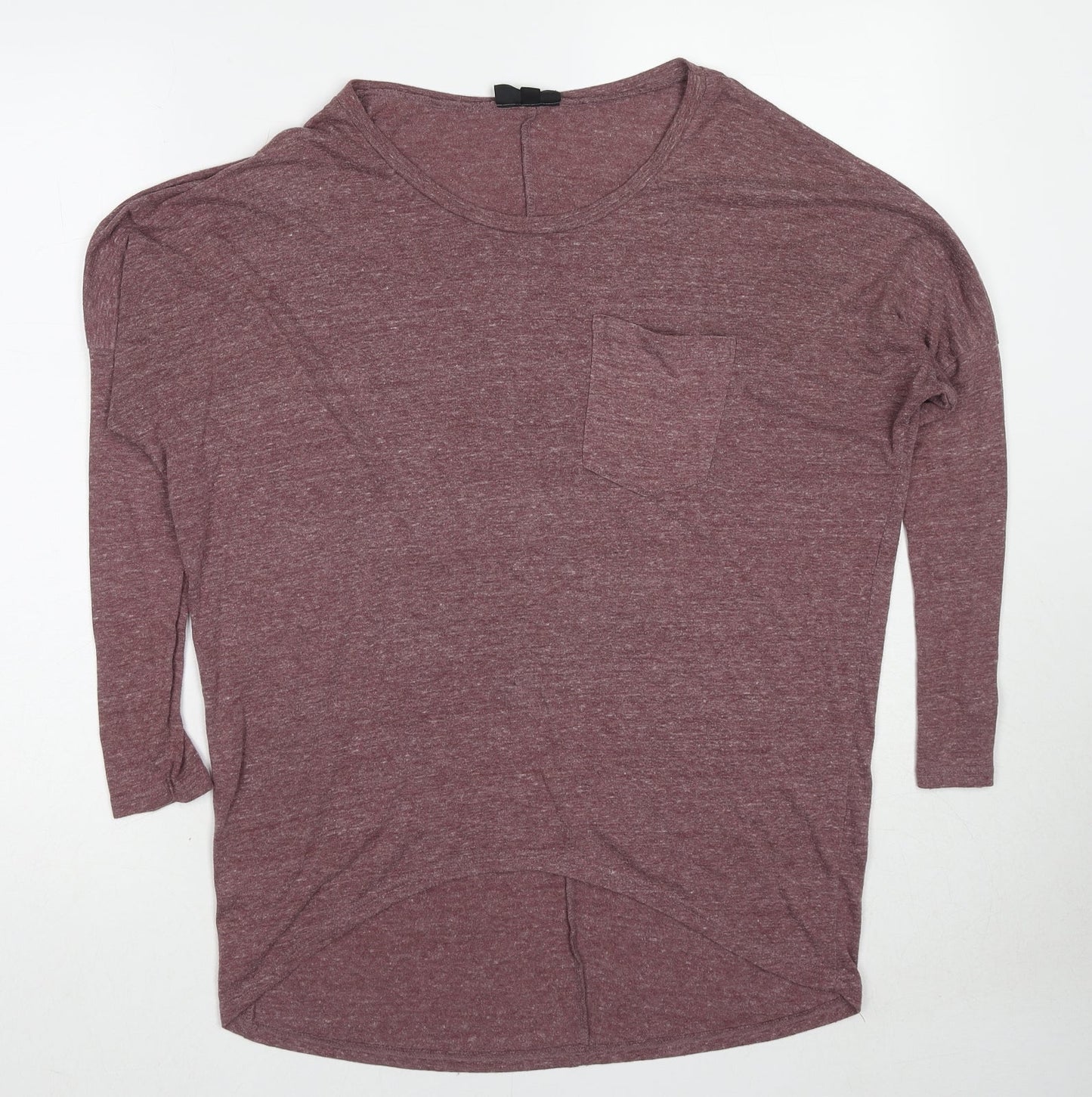 Womens UK Size 8 Topshop Purple Basic T-Shirt