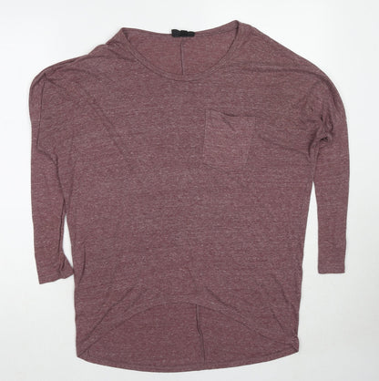Womens UK Size 8 Topshop Purple Basic T-Shirt