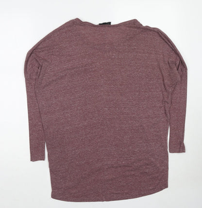 Womens UK Size 8 Topshop Purple Basic T-Shirt