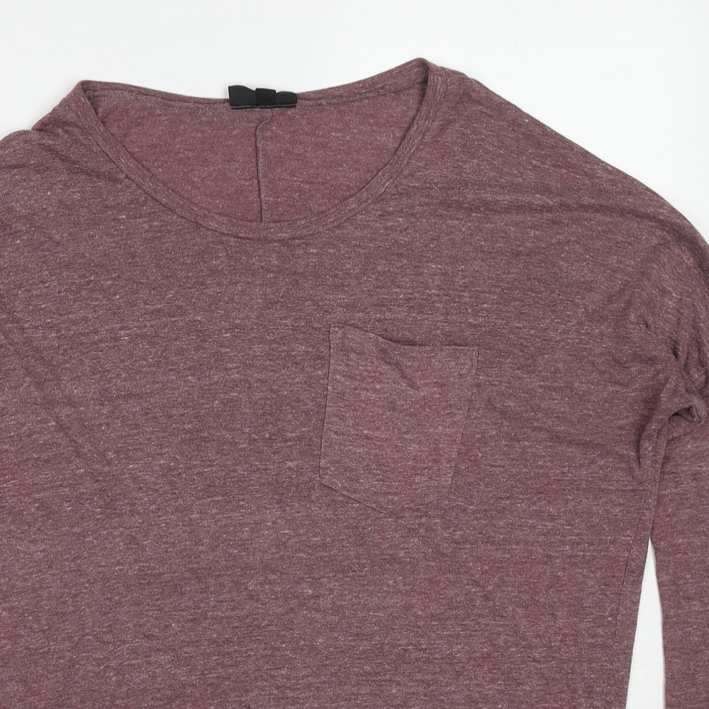 Womens UK Size 8 Topshop Purple Basic T-Shirt