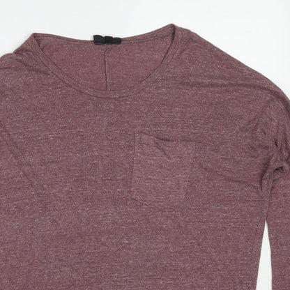Womens UK Size 8 Topshop Purple Basic T-Shirt