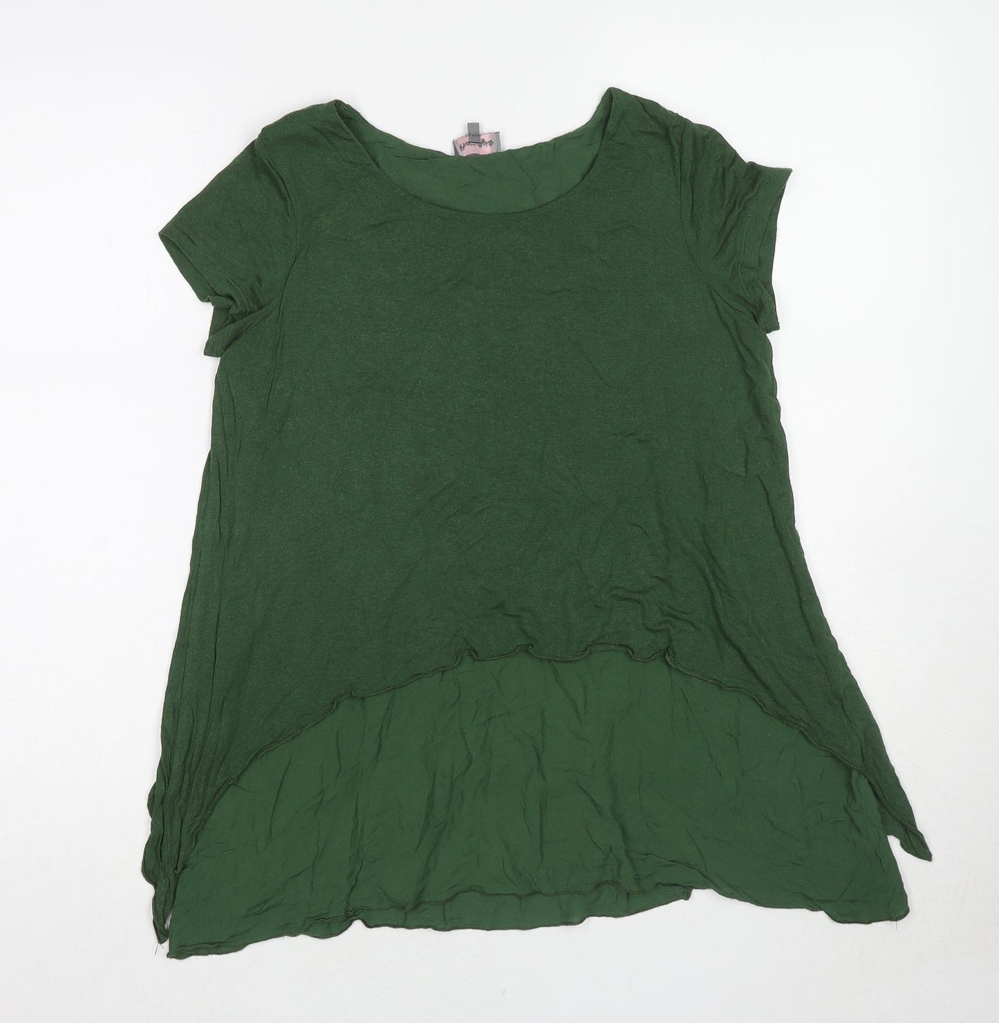 Womens UK Size 8 Phase Eight Green Basic T-Shirt