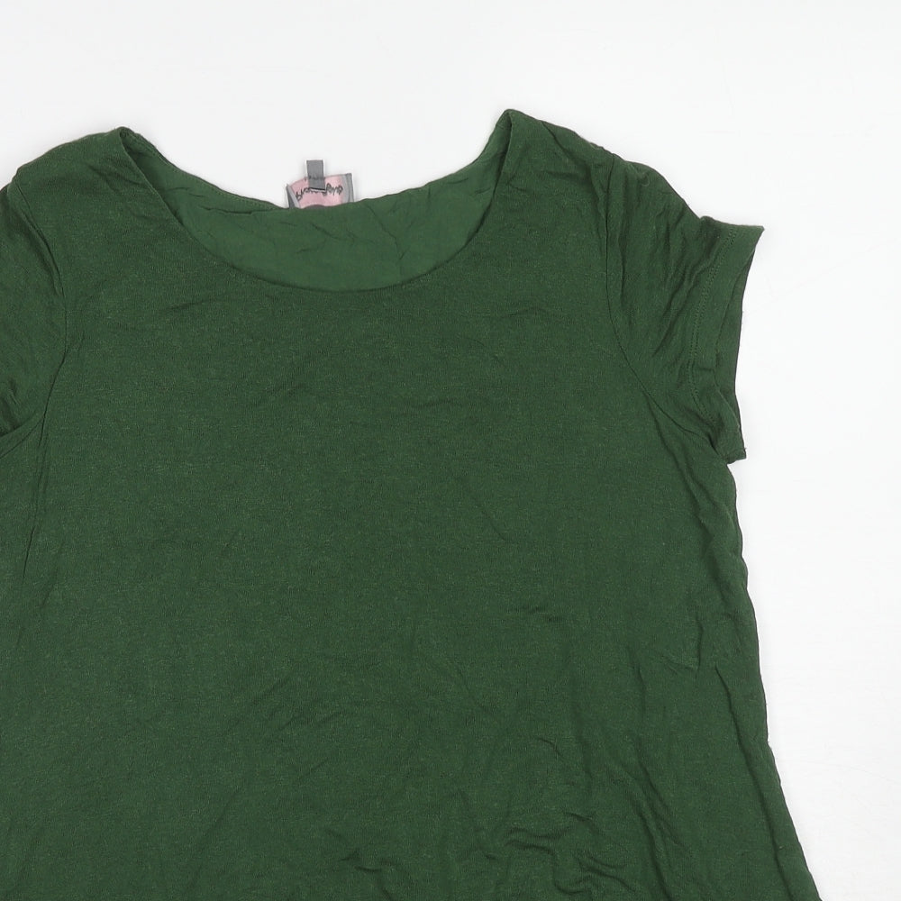 Womens UK Size 8 Phase Eight Green Basic T-Shirt