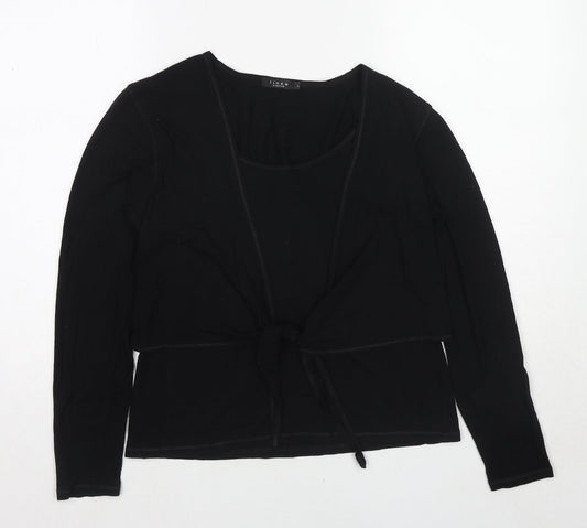 Womens UK Size L Linea Black Basic Blouse