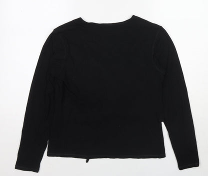 Womens UK Size L Linea Black Basic Blouse