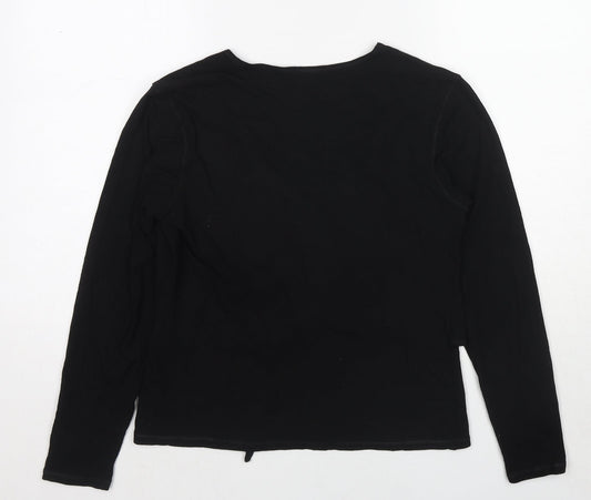 Womens UK Size L Linea Black Basic Blouse