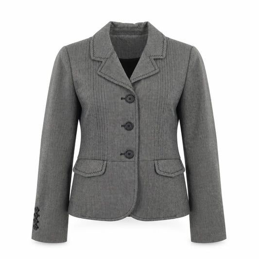 Ann Taylor Womens Grey Polyester Jacket Blazer Size XS