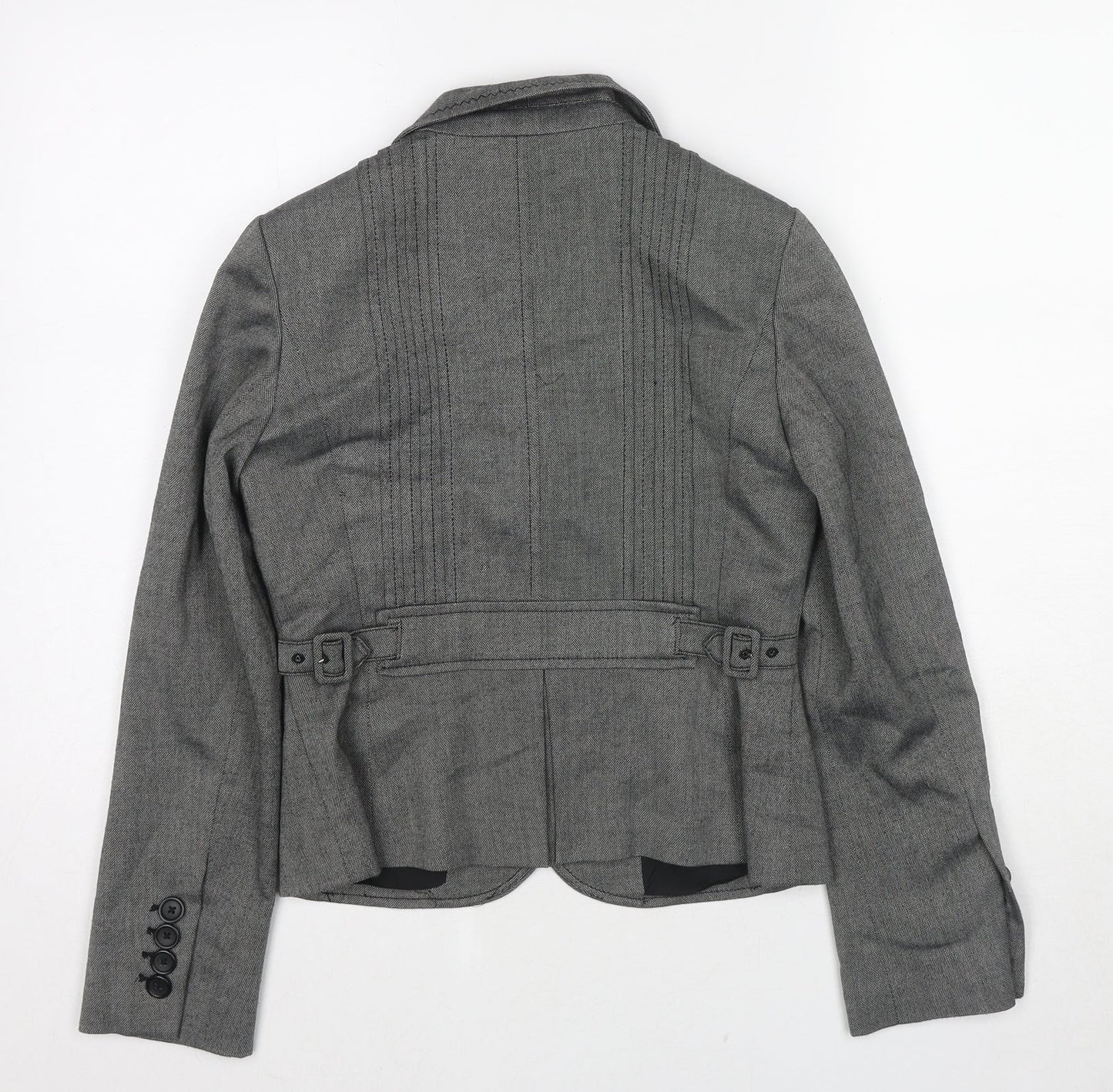 Ann Taylor Womens Grey Polyester Jacket Blazer Size XS