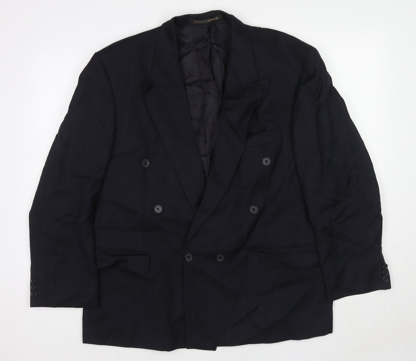 Mens UK Size 40 Marks and Spencer Regular Blue Suit Jacket