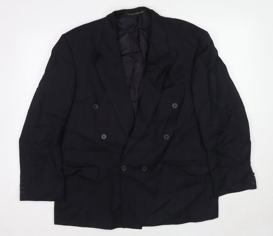 Mens UK Size 40 Marks and Spencer Regular Blue Suit Jacket