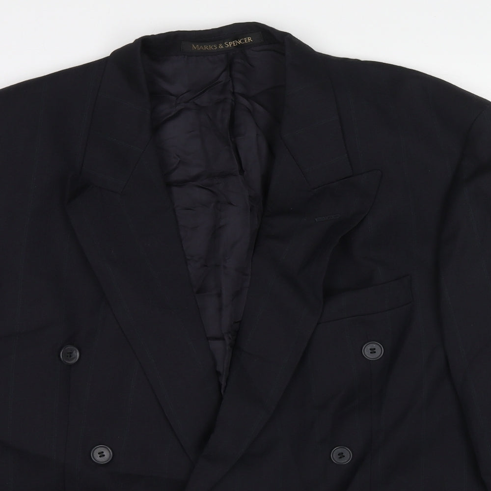 Mens UK Size 40 Marks and Spencer Regular Blue Suit Jacket
