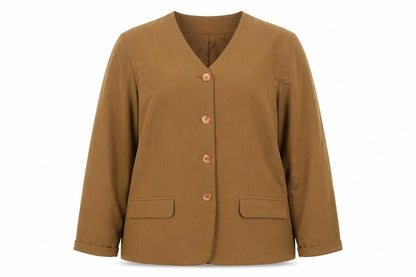 Classics Plus Womens Beige Jacket Blazer Size 18 Button