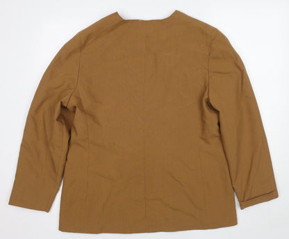 Classics Plus Womens Beige Jacket Blazer Size 18 Button