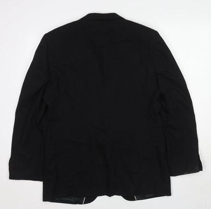 Mens UK Size 42 River Island Regular Black Suit Jacket
