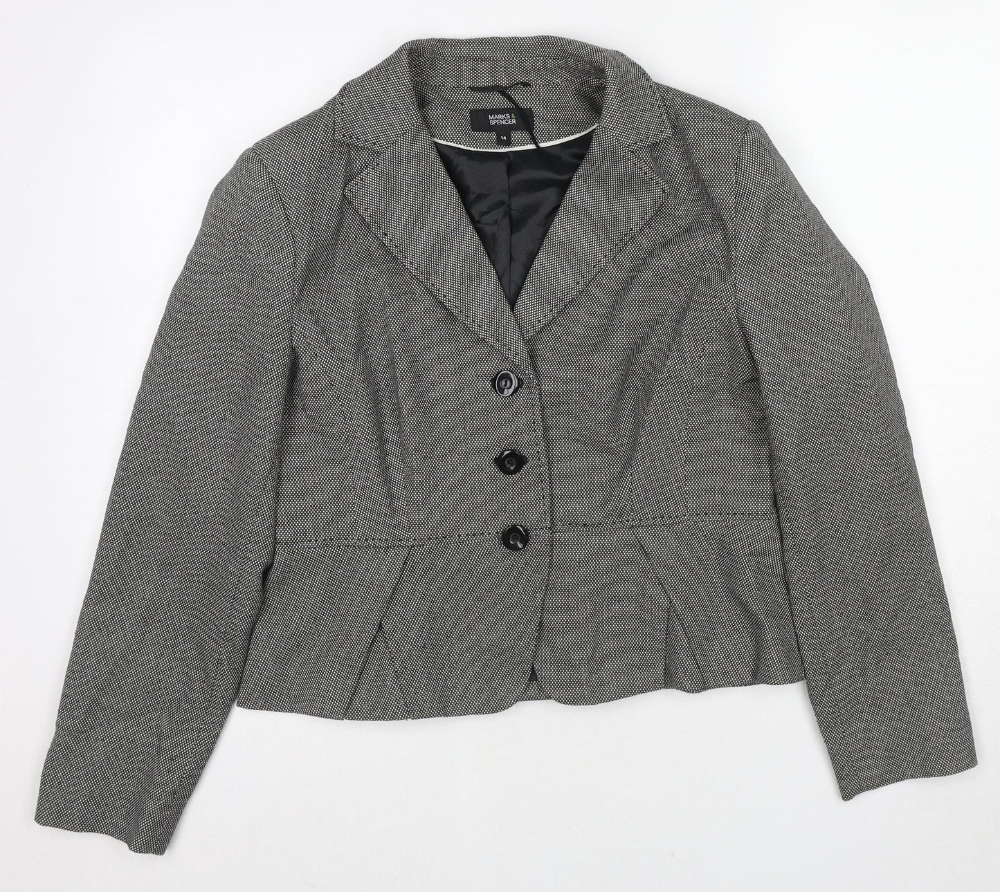 Womens UK Size 14 Marks and Spencer Regular Grey Suit Jacket