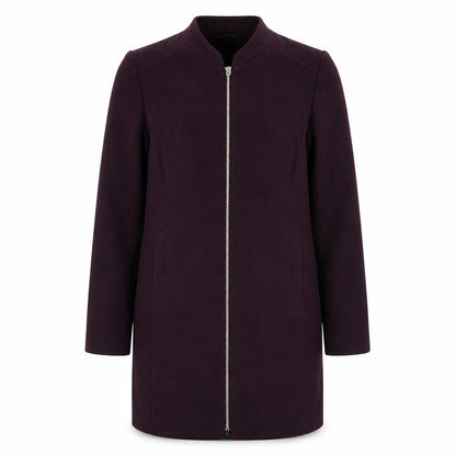 Marks & Spencer Womens Purple Overcoat Coat Size 10 Zip