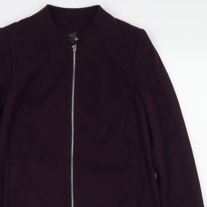 Womens UK Size 10 Marks and Spencer Purple Overcoat