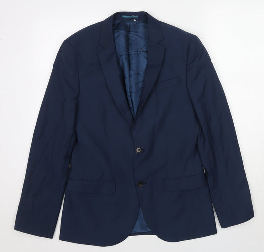 Mens UK Size 38 Marks and Spencer Regular Blue Suit Jacket