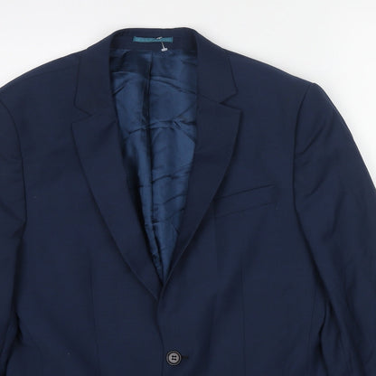 Mens UK Size 38 Marks and Spencer Regular Blue Suit Jacket