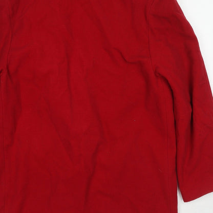 West Lake Womens Red Overcoat Coat Size 10 Button
