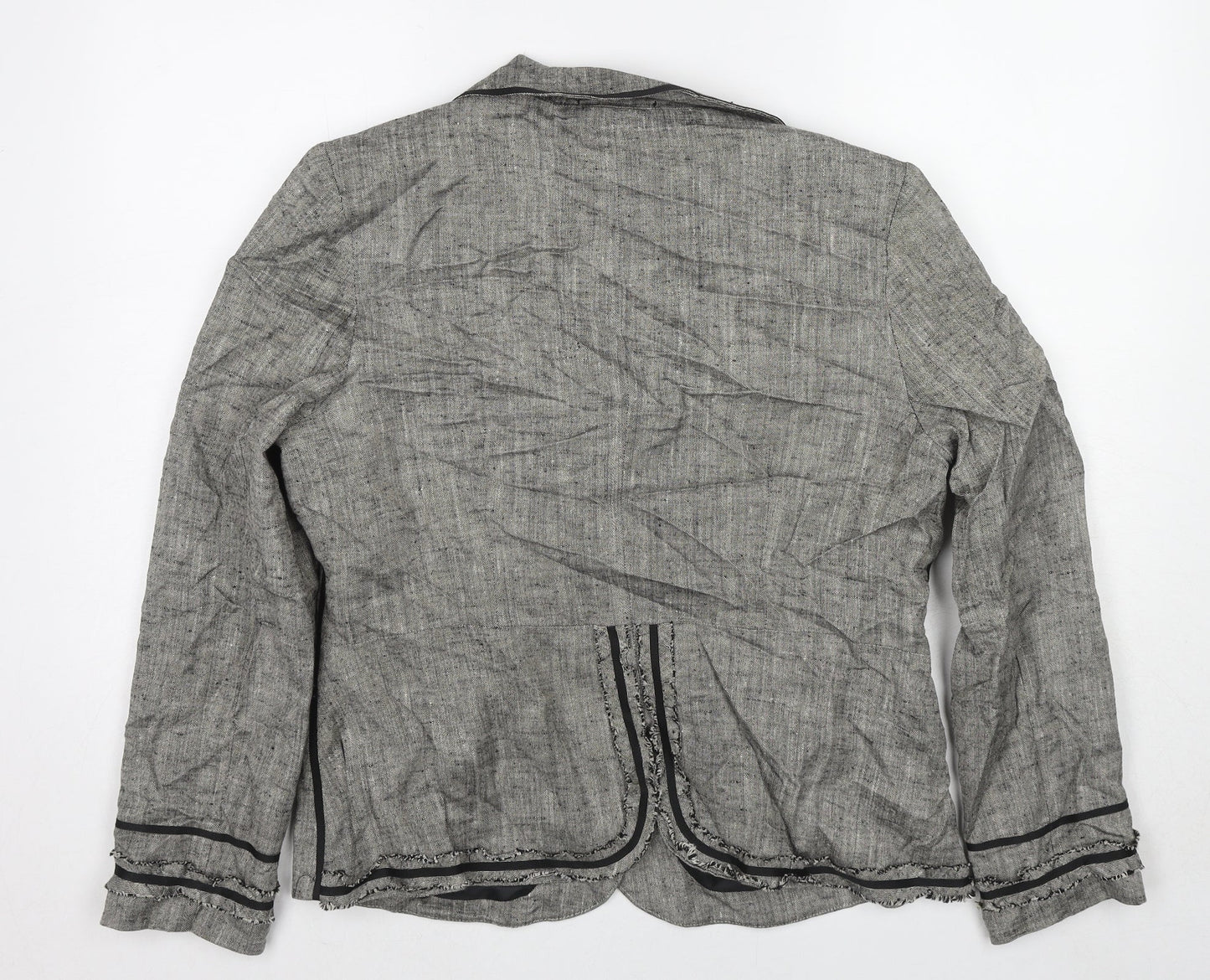 Per Una Womens Grey Viscose Jacket Suit Jacket Size 16